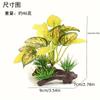 Decoración de Paisajismo para Acuario, Hojas de Hierba Acuática Simuladas, Madera Flotante, Plantas Simuladas, Adornos de Algas Marinas, Hojas de Seda Simulada, Decoración de Acuario