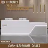 Mostrador de recepción, mostrador de esquina iluminado, mostrador de bar, recepción de la empresa, caja registradora de barbería, mostrador de recepción de institución de formación