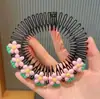Peine para el cabello roto en la frente de los niños, peine para el cabello con forma de disco para la parte posterior de la cabeza de las niñas, peine para el cabello con forma de disco, peine de dibujos animados para niñas.