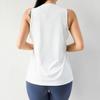 Blusa Fitness Colete Esportivo Feminino Slim Respirável Roupa de Treino Top Sem Mangas Corrida Blusa Longa Camiseta Yoga