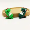 Chaveiro Pingente de Figurine de Dinossauro Desenho Animado em Borracha Macia PVC Ornamento Acessório Clássico Dinossauro Tiranossauro Rex