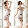 Conjunto de lingerie sexy macacão jacquard meias saia macacão meias meias comércio exterior jacquard cor 8831