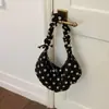 Bolsa de Bolinhas para Mulheres 2026 Novo Modelo Bolsa de Ombro com Toque de Luxo Bolsa de Ombro Transversal para o Dia a Dia Bolsa Vintage de Bolinho para Mulheres