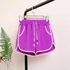 Shorts Esportivos Femininos de Verão Secagem Rápida Calças Casuais Largas Tamanho Grande Corrida Hot Pants Cor Doce Calças de Praia para Cabelo