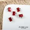 Productos Terminados de Azúcar para Uñas, Decoraciones de Pedrería Apiladas, Cristales Rectangulares K9 de Alta Calidad Súper Brillantes para Uñas, Moño