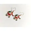 Brincos de Gota de Óleo de Natal Papai Noel Brincos de Árvore de Natal Alce Brincos da Moda Fofos Ganchos de Orelha