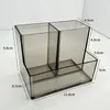 Caja de Almacenamiento Transparente para Papelería Portabolígrafos Dividido Organizador de Escritorio para Estudiante Oficina Estación de Trabajo Estante Simple de Alto Valor