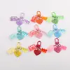 Llavero de Oso de Caramelo Dulce Coreano Corazón Colgante para Bolso DIY Material para Joyería Accesorios Pequeños