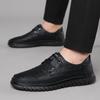 Sapatos de couro masculinos outono novos negócios casuais crocodilo padrão sapatos masculinos couro macio sola macia feito à mão online pai sapatos de condução na moda
