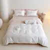Juego de 4 piezas estilo princesa de verano estilo coreano con lunares, 60 hilos, Tencel Lenzing, con funda nórdica fresca y sedosa para cama de niñas