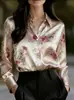 Moda Femenina Europea y Americana Transfronteriza 2026 Sitio Independiente de Amazon Camisa Estilo Francés con un Diseño Floral Vintage y Mangas Largas para Mujer