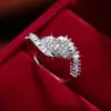 Transfronterizo para Europa y Estados Unidos deseo Anillo de dama creativo de cobre bañado en oro para moda de Amazon joyería de circonita microincrustada
