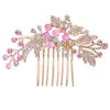Peine Floral de Novia Popular de Venta Caliente Transfronterizo Tocado Pinza Diaria para el Cabello Posterior Accesorios para el Cabello Brillantes de Pedrería de Princesa Venta al por Mayor