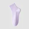 Meias de Algodão de Cor Sólida para Mulheres, Meias de Cano Médio para Outono e Inverno, Meias Brancas, Esportivas Sem Costura Resistentes a Odores para Primavera, Outono e Verão