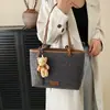2025 Estilo Coreano de Moda Tendencia Simple Versátil Casual Bolso Cubo Tote Bandolera Bolso de Hombro Cruzado Bolso de Mujer