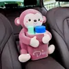 Bonita caja de pañuelos para coche, papelera y caja de pañuelos multifuncional para el reposabrazos del coche, accesorio interior para coche 2 en 1