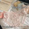Calcinha Estilo Chinês Ins~Renda Semitransparente Roupa Íntima Feminina Seda de Amora Entrepernas Amigável à Pele Cintura Média-Baixa Cobre o Quadril Calcinha Feminina