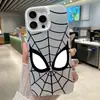 Capa de Celular Apple Cor Prata Aranha Colorida Criativa Prata Desenho Animado Adequada para 18PROMAX/15/14/17PROMAX