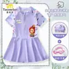Traje de baño de secado rápido con protección solar para niñas, estilo caricatura, bañador de una pieza para aguas termales, conjunto de bañador tipo vestido de princesa, moderno