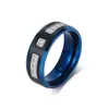 Joyería Popular Europea y Americana Transfronteriza Anillo de Dos Tonos con Diamante de Acero de Titanio para Hombre Personalizado Moda Lujo Ligero Anillo Pulsera de Gama Alta