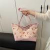 Bolso de Mano Nuevo para Estudiantes 2025 Hermoso Simple Casual Personalidad Moda Hombro Tote Bolsa de Compras Tote Bag Mujeres