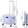 Caixa de Armazenamento Dobrável para Camping ao Ar Livre com Rodas, Caixa de Compras Trolley, Caixa de Armazenamento de Lanches e Ferramentas para Piquenique