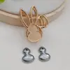 Joias Yingyi DIY Brocado Song Nova Presilha Fofa de Orelha de Coelho com Tampa Nova Arte de Aplicação Estilo Chinês Material Artesanal