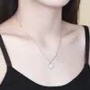Collar de amor en vivo de celebridad de internet para mujer, moda coreana, concha, forma de corazón, diamante, cadena para la clavícula, simple, popular, una generación de cabello