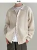 Suéter rojo estilo coreano para hombre para el año zodiacal 2026, tejido casual de punto holgado con cuello, chaqueta superior de moda