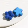 Otoño e Invierno Felpa Flocado Lindo Colorido Flores Flor de Cinco Pétalos Accesorios de Joyería Diadema DIY Pasadores Pendientes Joyería para Mujer