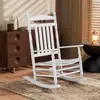 Mecedora perezosa de madera maciza retro transfronteriza francesa, sillón individual estilo americano para sala de estar y balcón