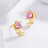 Pendientes de Tulipan Exquisitos de Nueva Moda Transfronterizos Europeos y Americanos, Diseño Único, Elegantes, Frescos y Lindos Pendientes