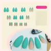 Uñas Postizas Sencillas de Alta Venta, Uñas Postizas Estilo Francés Retro, Uñas Postizas Portátiles con Purpurina, Puntas para Uñas de Arte de Uñas de Alta Calidad, Transfronterizo