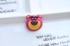 Accesorios de resina con forma de oso de fresa roja y rosa de dibujos animados, funda para teléfono móvil, accesorios para el cabello, caja de almacenamiento de material de bricolaje, accesorios