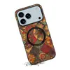Denior es Adecuado para Funda de Teléfono Magnética Air para iPhone, Funda Protectora Apple 17, Funda de Cuero con Flores 16Plus, 18Pro