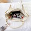 Bolsa de Lona Feminina 2022 Estilo Japonês Bolsa de Grande Capacidade Bolsa Tote Simples Bolsa Feminina Bolsa de Ombro Bolsa de Mão Bolsa de Tecido