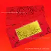Año del Caballo Nuevo Producto Oro Puro 999 Dinero de la Suerte Billete de Oro Recortado Sobre Rojo Colección Conmemorativa de Negocios Regalo Se Puede Personalizar y Venta al por Mayor