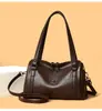 Bolsa Boston Popular, Bolsa Feminina de Couro Macio, Bolsa de Ombro Grande Capacidade para o Dia a Dia, Bolsa de Axila, Bolsa Transversal, Transfronteiriça