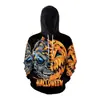 Cross-border 20,23 milhões Holy Festival Pumpkin Baseball Suit 3D Impressão Digital Casal Suéter Engraçado Elemento Hoodie