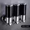 Dispensador de sabão em aço inoxidável, montado na parede, bomba manual, para gel de banho, adequado para banheiros de hotel, dispensador de sabonete líquido galvanizado