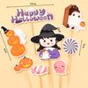 20.24 millones Decoración de Pastel de Halloween Pegamento Suave Fantasma Adornos Deviruchi Truco o Trato Fiesta Plug-in