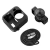 Adecuado para Gopro Max2 Funda Protectora de Silicona Funda de Silicona Negra Cuerpo de la Funda Protectora Anti-Rayones con Correa