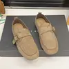 Sapatos femininos plus size estilo Birkenstock com fivela Maillard, novos mocassins retrô com solas macias, design fácil de calçar, sapatilhas femininas versáteis