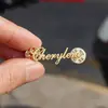 Acero Inoxidable Corte Nombre Personalizado Pin de Solapa Broche Medalla Metal Personalizado Nombre Personalizado Insignia Producción de Insignias