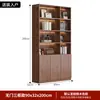 Gabinete de libros usados estilo retro personalizado puerta de vidrio exhibición gabinete de vino sala de estar del hogar estantería integrada de pared a techo mano