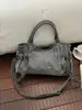 Bolso de mujer 2024 nuevo estilo coreano bolso tote plisado, fresco y artístico de verano, casual y hermoso, bolso de gran capacidad