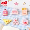 Reglas Creativas de Goma y Accesorios de Resina para Papelería para la Temporada de Regreso a Clases, Decoraciones Hechas a Mano para DIY, Pinzas para el Cabello, Imanes para Refrigerador y Accesorios