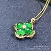 Colar feminino esmeralda ágata Clover chalcedony nicho ins estilo colar joias clavícula cadeia presente joias lote