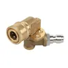 Cabezal de conversión de pistola de agua para máquina de limpieza de alta presión Accesorios universales ajustables de 360 grados Conector de limpieza de ángulos muertos de enchufe rápido de junta de 1/4