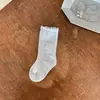 Calcetines Vimood para Niñas, Nuevo Estampado Floral de Otoño con Bordes Fruncidos, Lindos Calcetines hasta la Pantorrilla para Niños, Calcetines de Algodón para Bebé